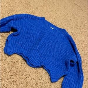 Blue cropped sweater